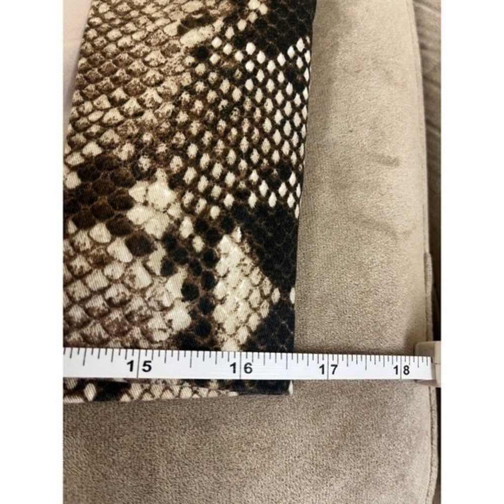 Altuzarra Snakeskin Print Pencil Skirt Brown Tan Size 6 Front Slit - Picture 8 of 10